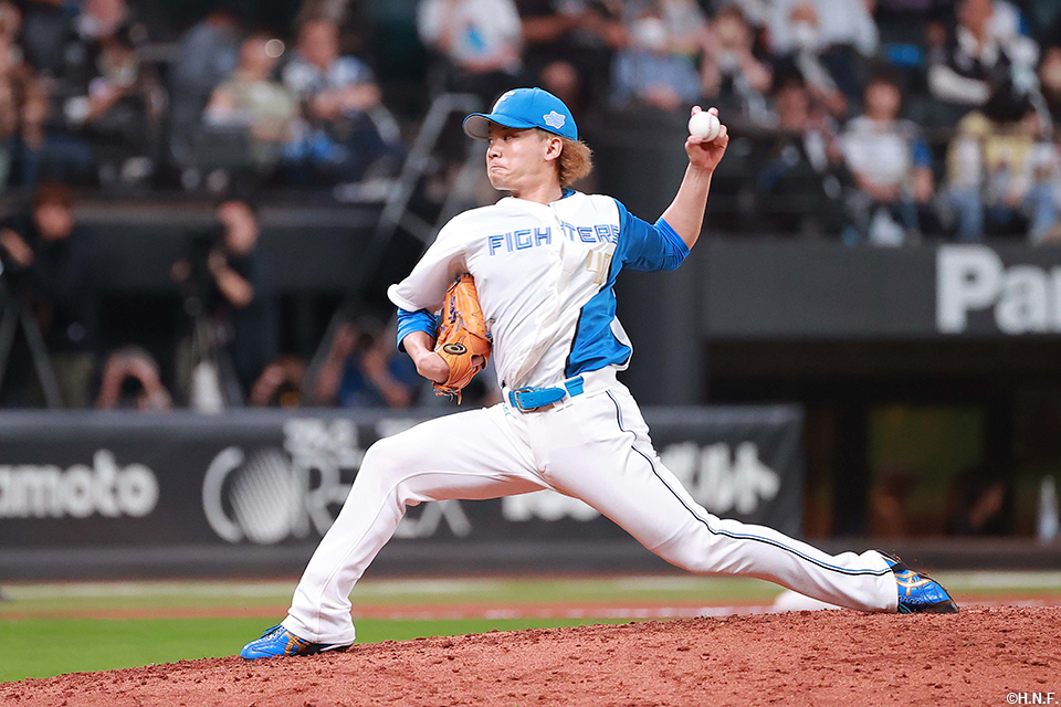 8回、二番手の福田俊投手