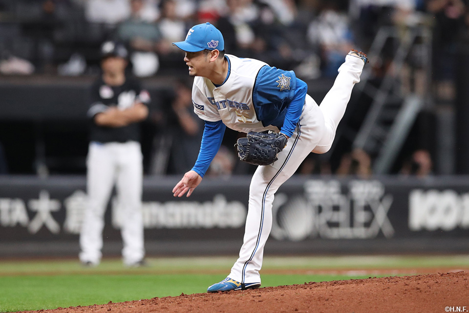 8回、三番手の池田投手