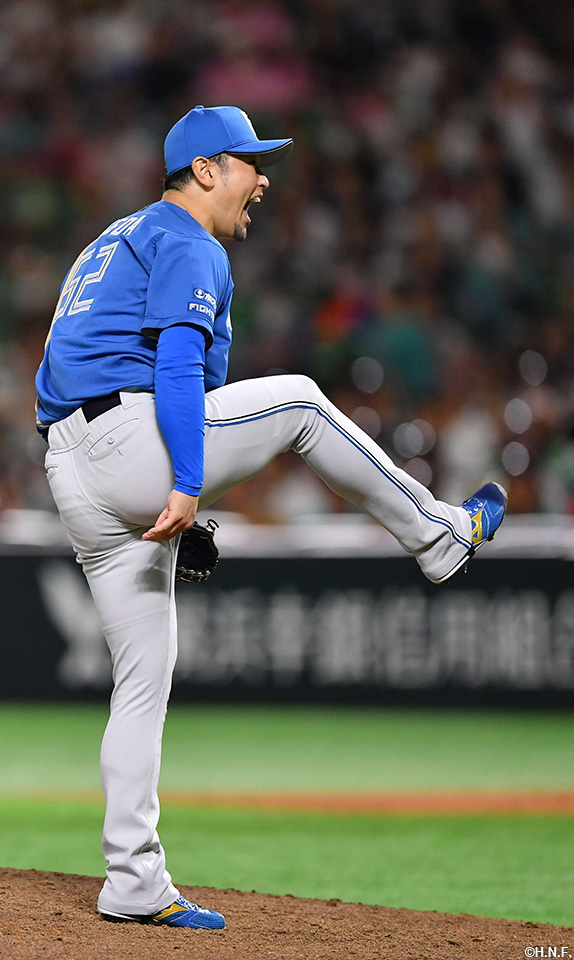 8回、三番手の池田投手