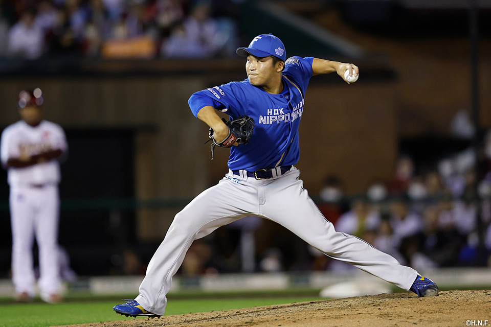 8回、五番手の長谷川投手