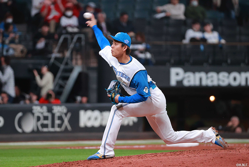 5回、二番手の杉浦投手