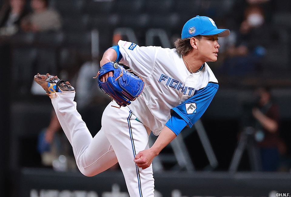 8回、四番手の福田俊投手