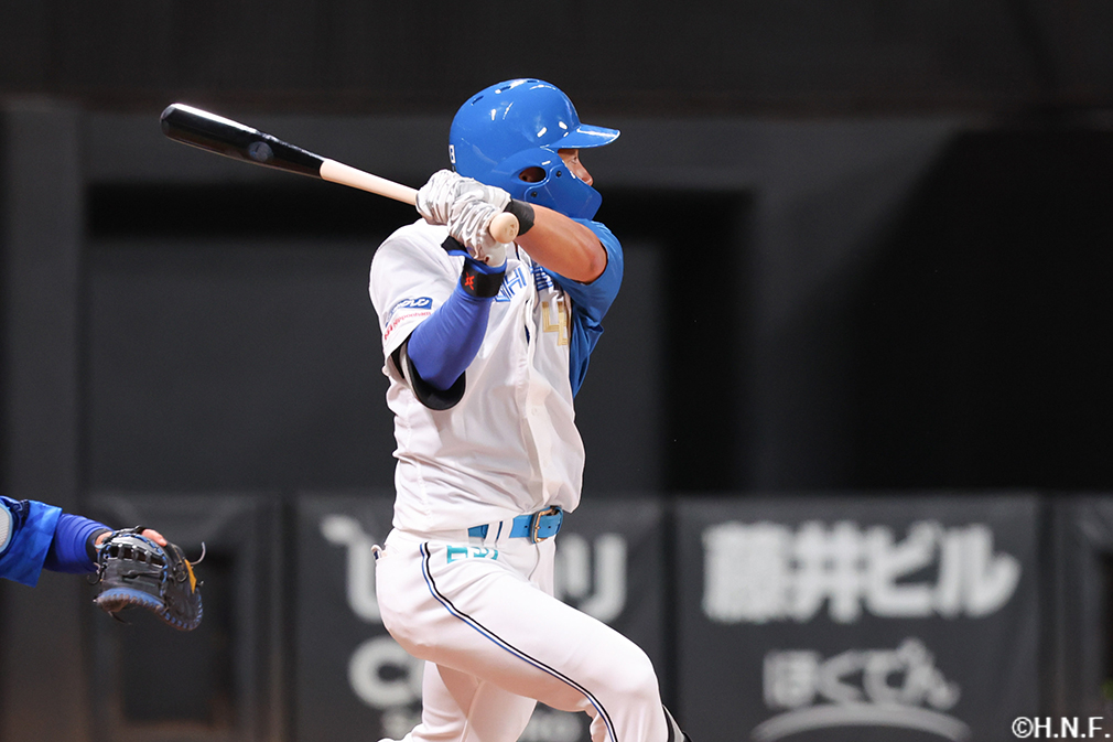 8回裏、第三打席の水野選手