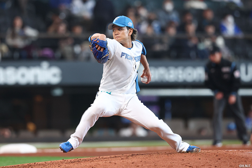 6回、二番手の福田俊投手