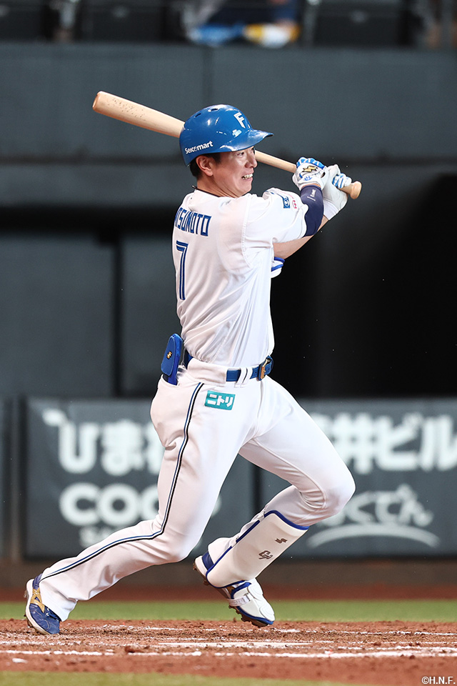 4回裏、第二打席の松本剛選手