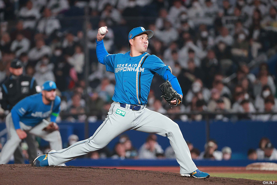 8回、三番手の金村投手