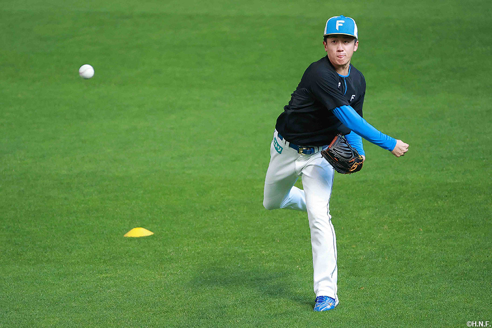 試合前の北山投手