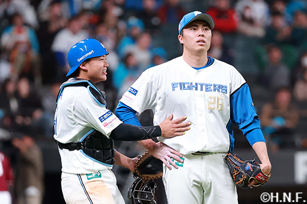 9回表、失点を許した田中正投手