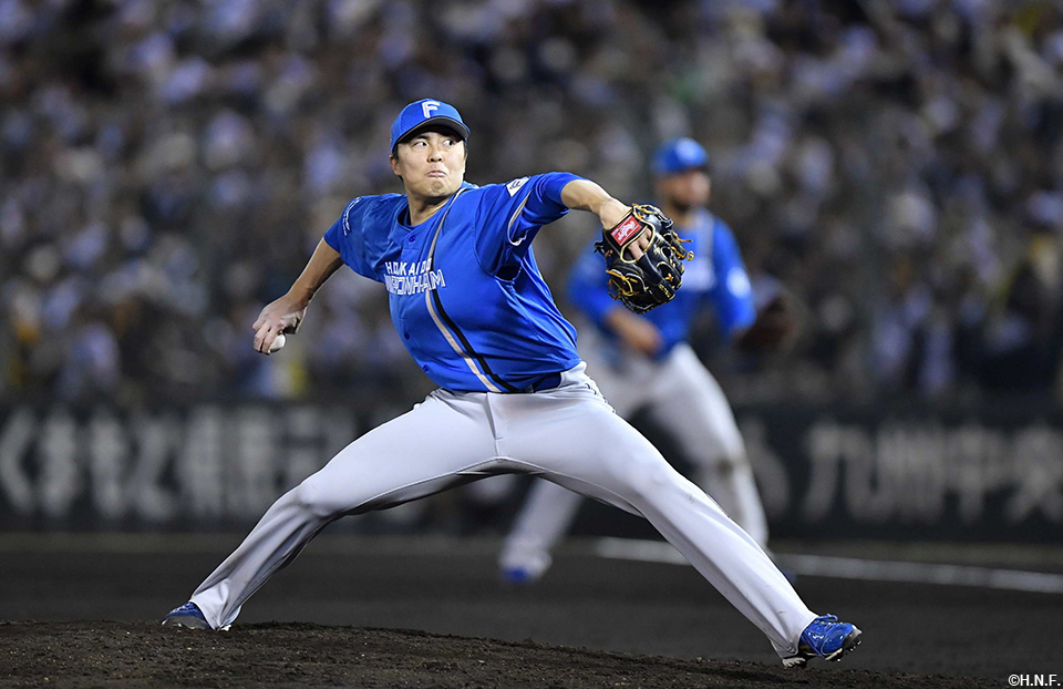 9回、抑えの田中正投手