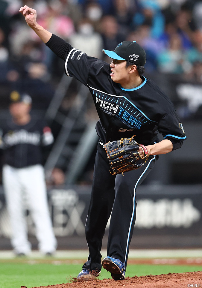 9回、三番手の田中正投手