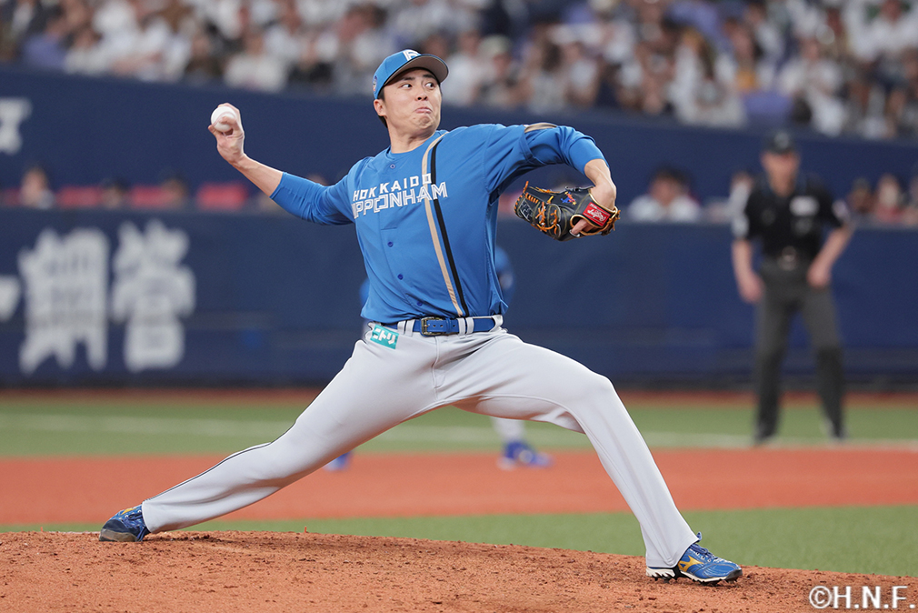 9回、六番手の田中正投手"