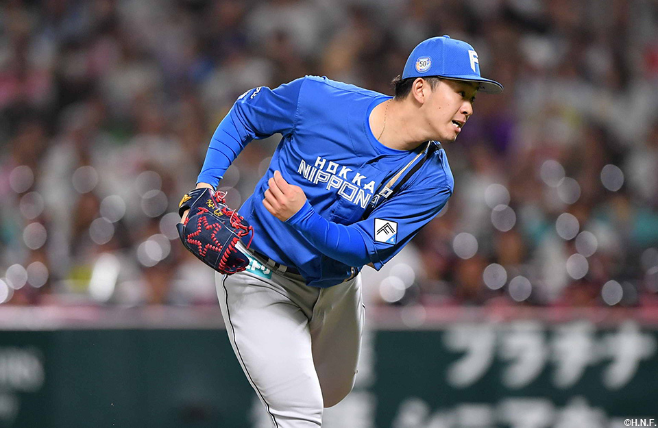 4回、二番手の北浦投手