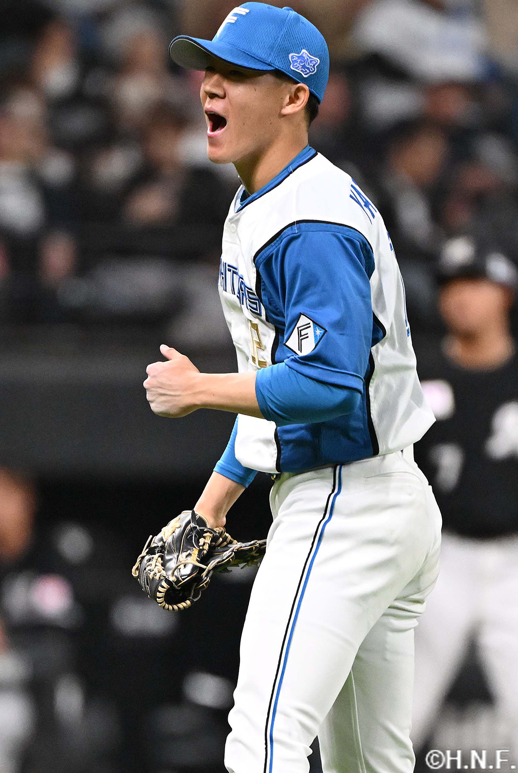 5回表、ピンチを抑えた矢澤投手