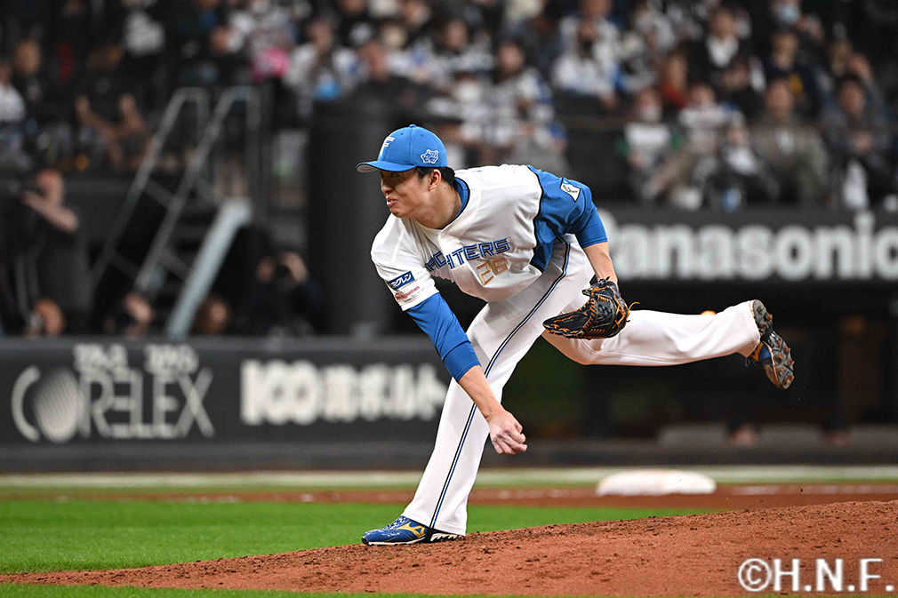 9回、三番手の田中正投手