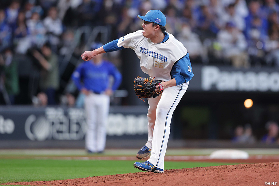 9回、三番手の田中正投手