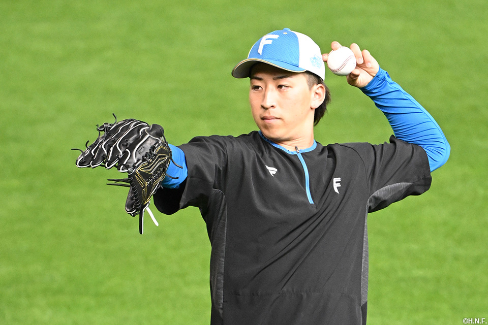 試合前の細野投手