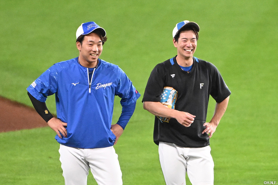 ドラゴンズ宇佐見選手と松本剛選手