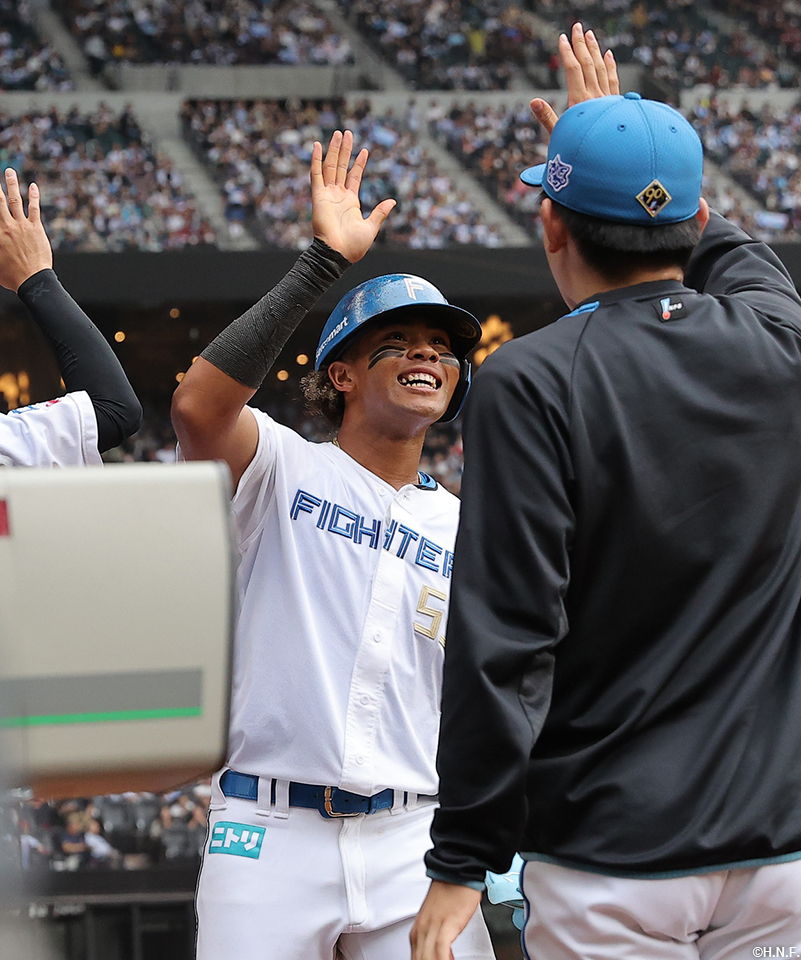 5回裏、生還した水谷選手