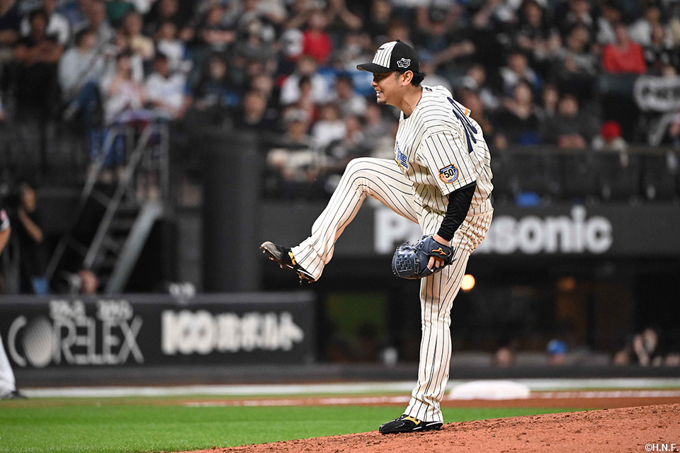 8回、三番手の池田投手