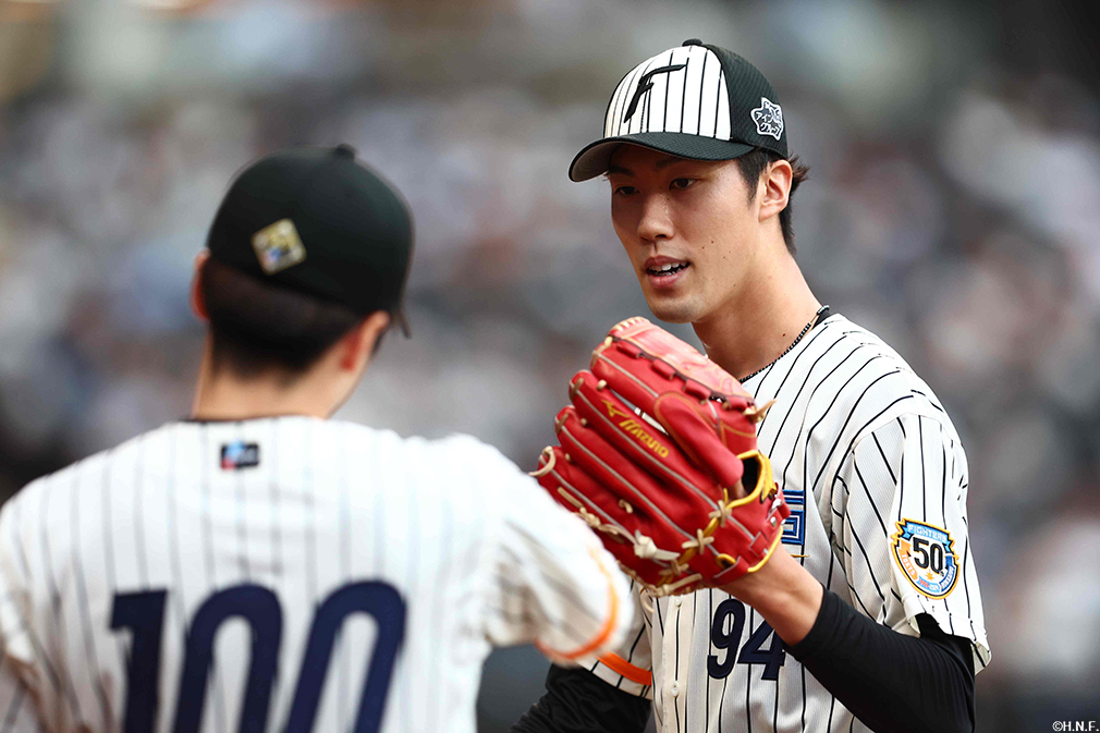 1回表を抑えた福島投手