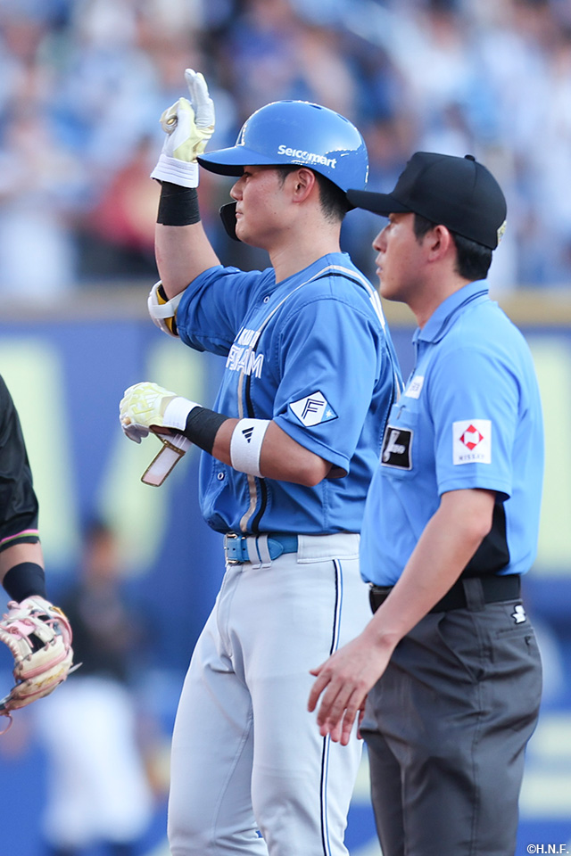 2回表、二塁打を放った清宮選手