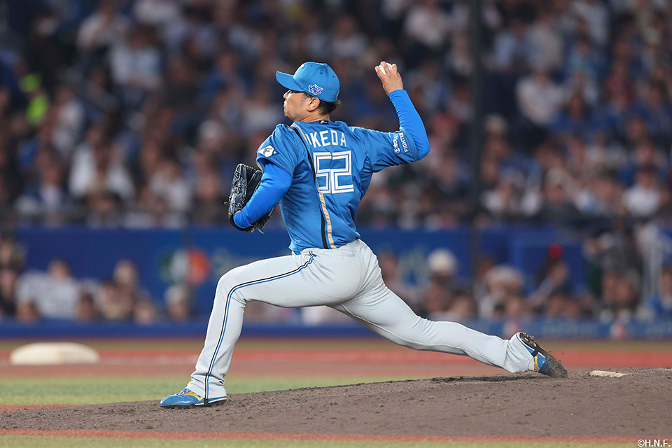 8回、五番手の池田投手