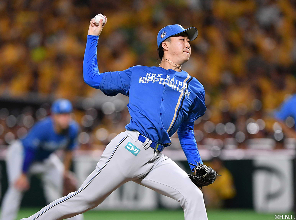 5回、二番手の柳川投手"