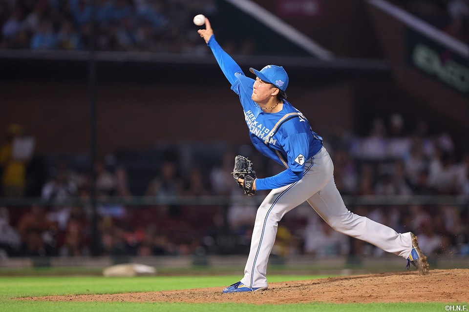 9回、五番手の柳川投手