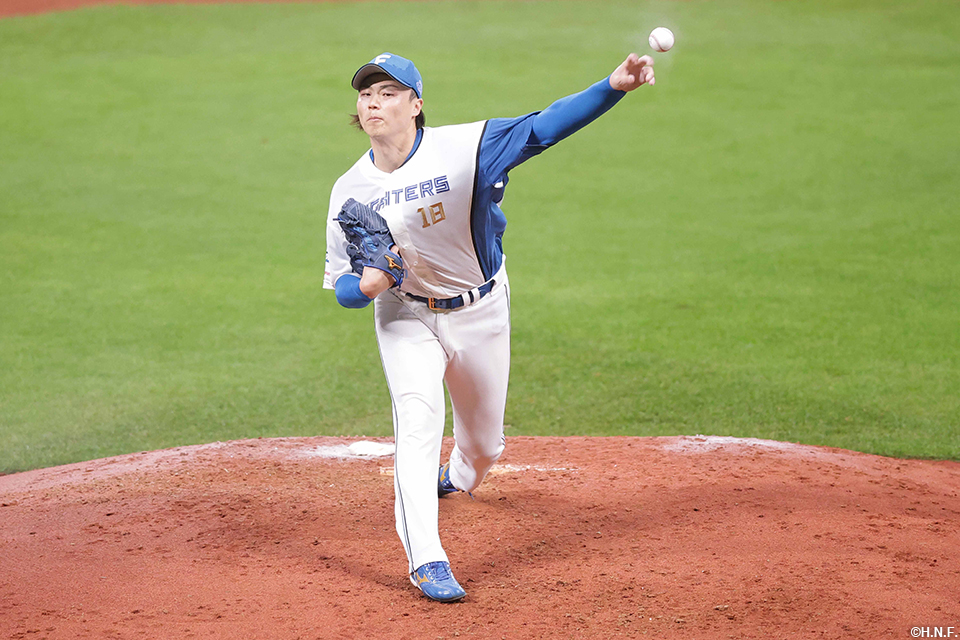 4回を抑えた山﨑福投手