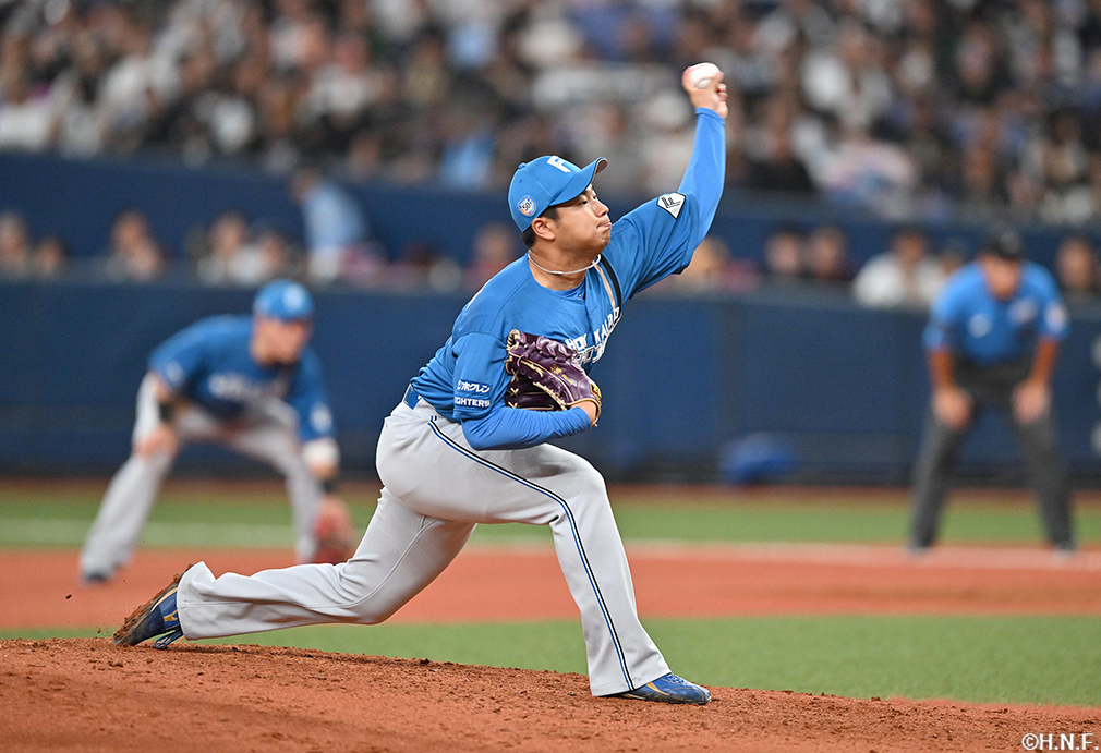 7回、二番手の松浦投手