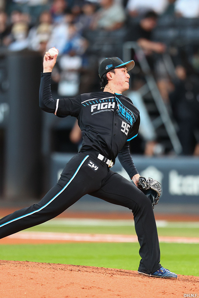 9回、五番手の柳川投手