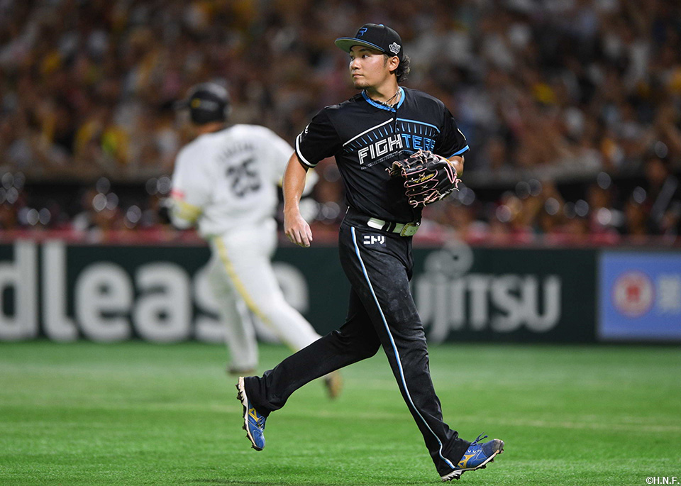 3回裏、適時打をあびた伊藤投手