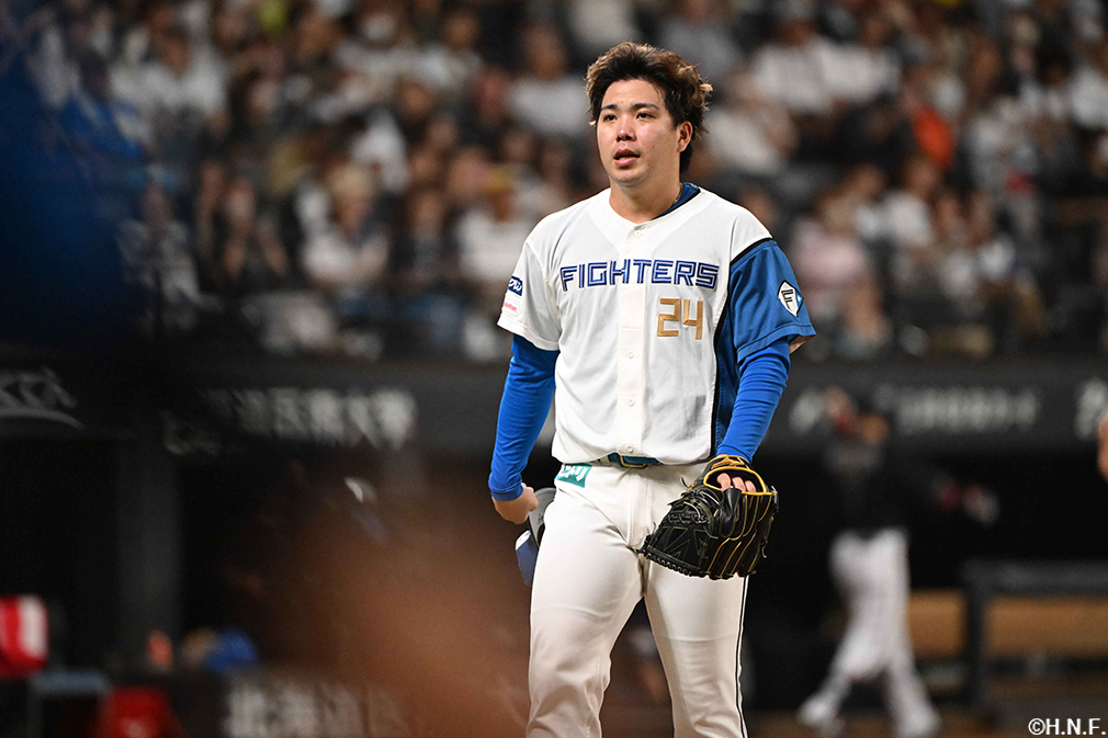 3回表を抑えた金村投手