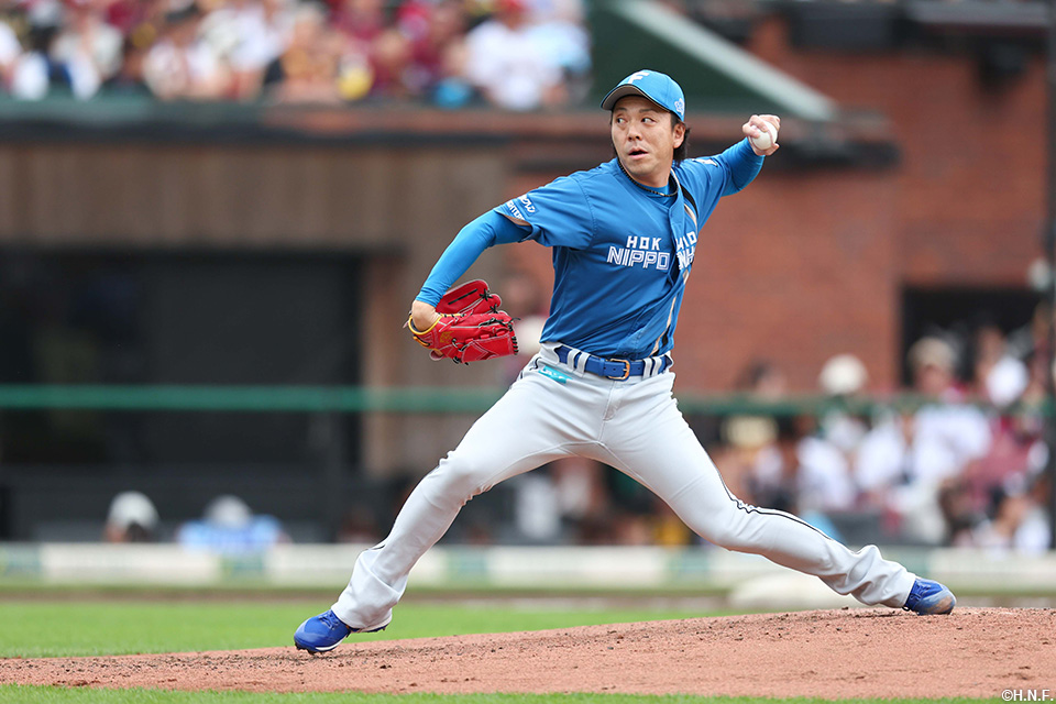 6回、二番手の宮西投手