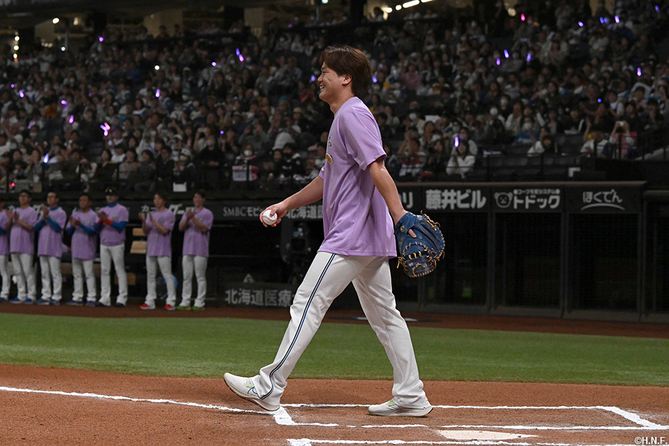 ラストピッチを受けた伏見選手