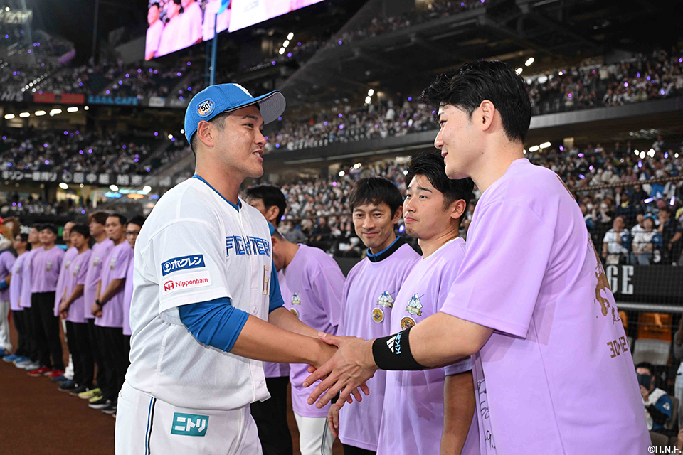 鍵谷投手と清宮選手