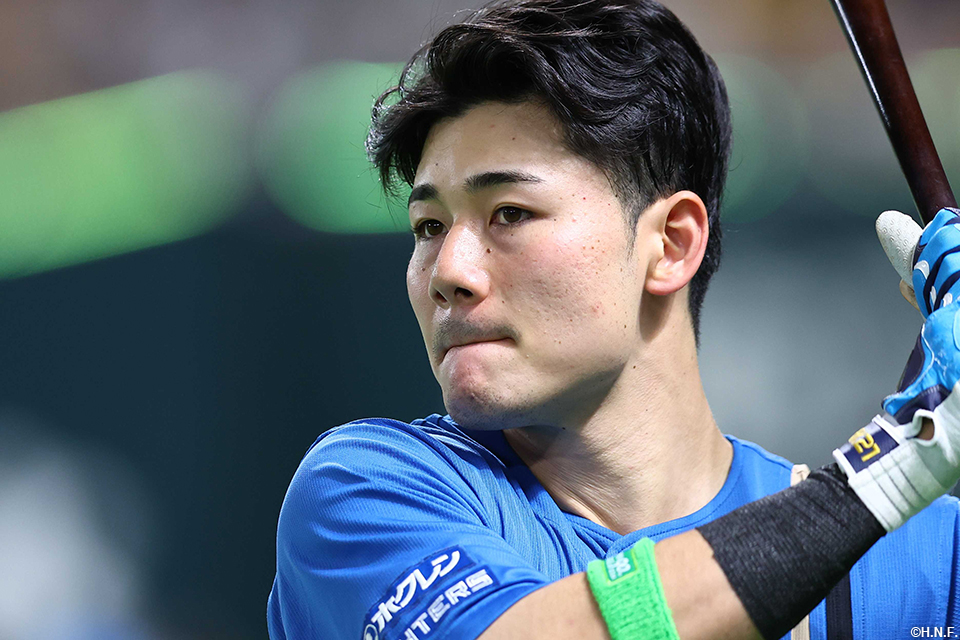 試合前の清宮選手