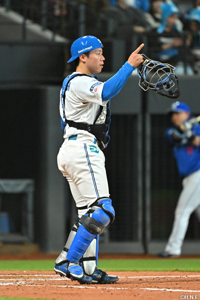 8回表、途中出場の梅林選手