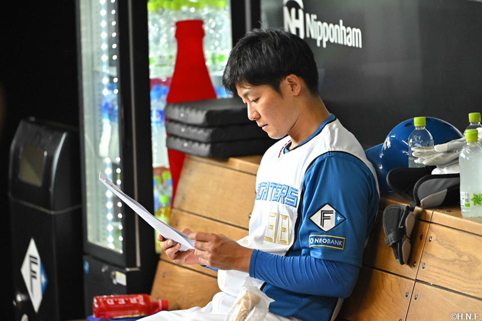 試合前の石井選手