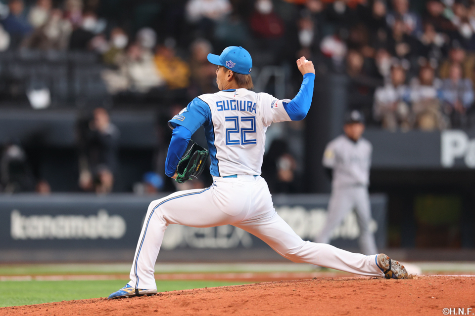 9回、四番手の杉浦投手