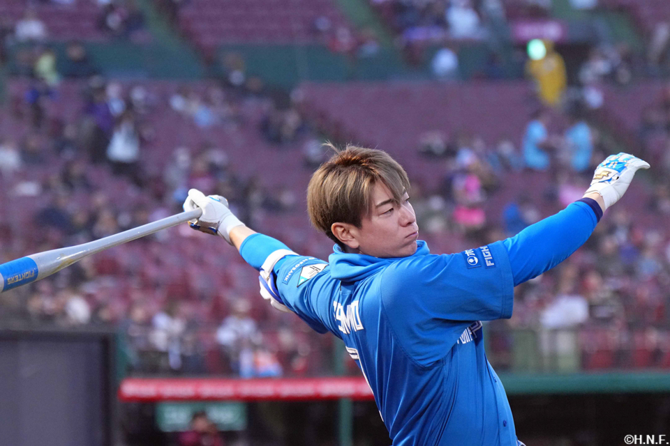 試合前の松本剛選手