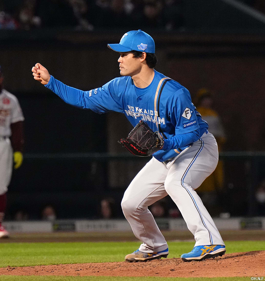 6回、二番手の福谷投手