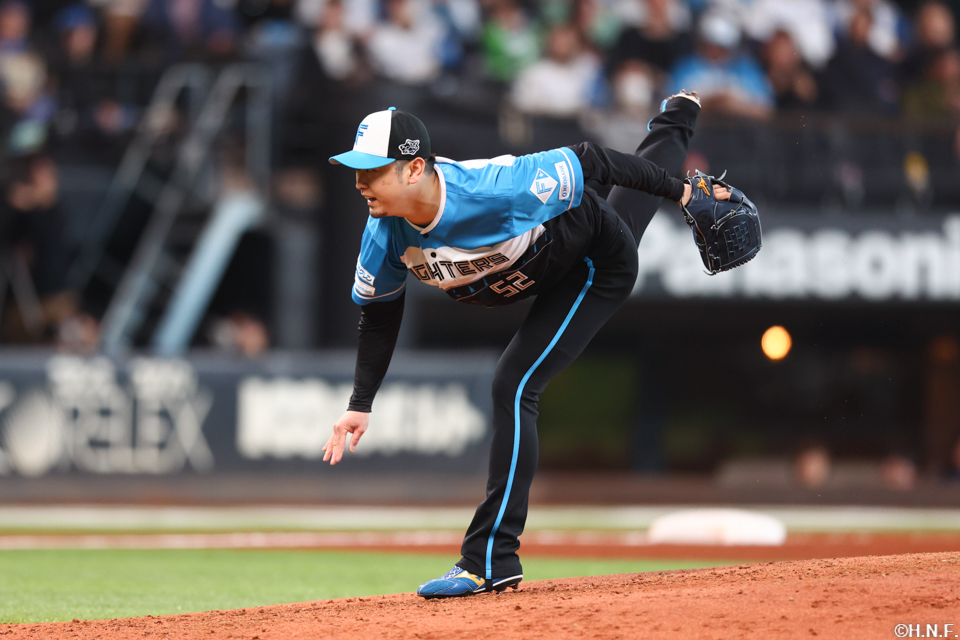 8回、三番手の池田投手