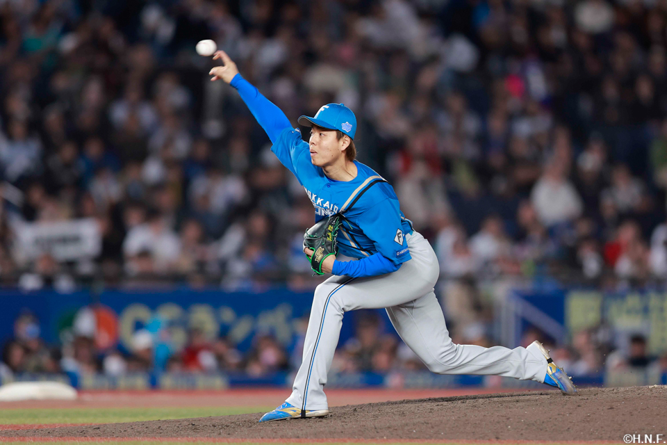 6回、二番手の杉浦投手