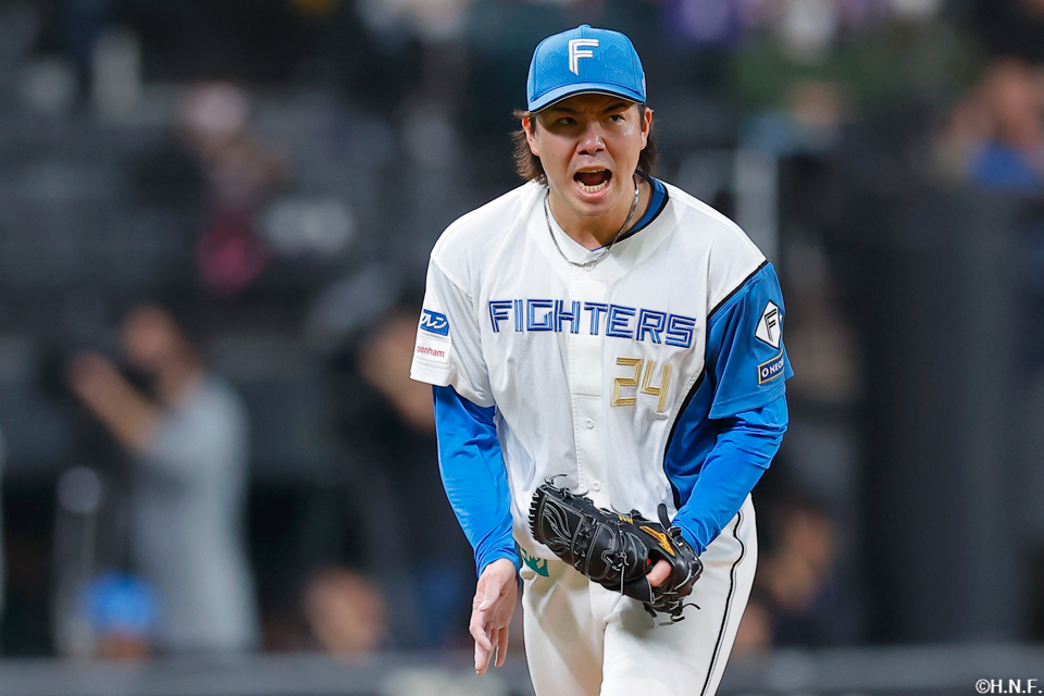 8回表を抑えた金村投手