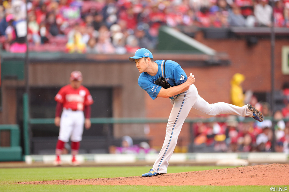 4回、二番手の齋藤投手