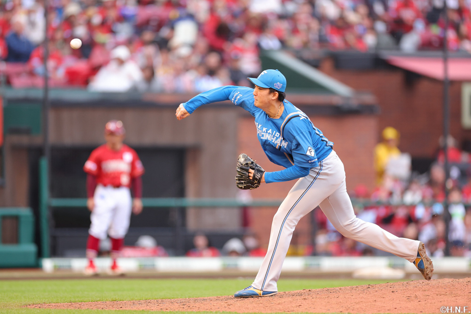 8回、五番手の柳川投手