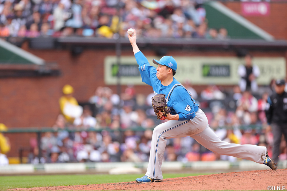 9回、三番手の田中正義投手