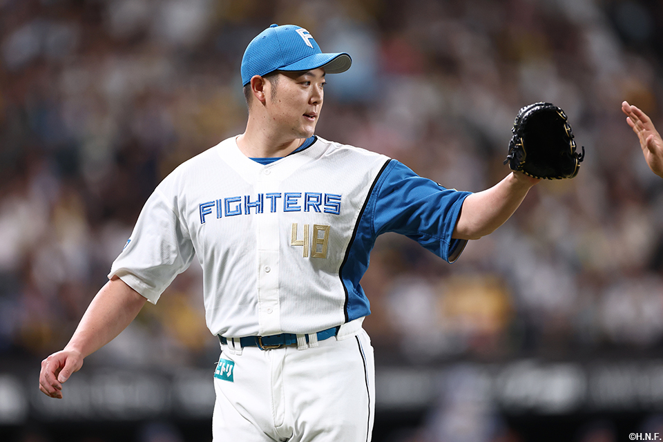 3回表を抑えた齋藤投手