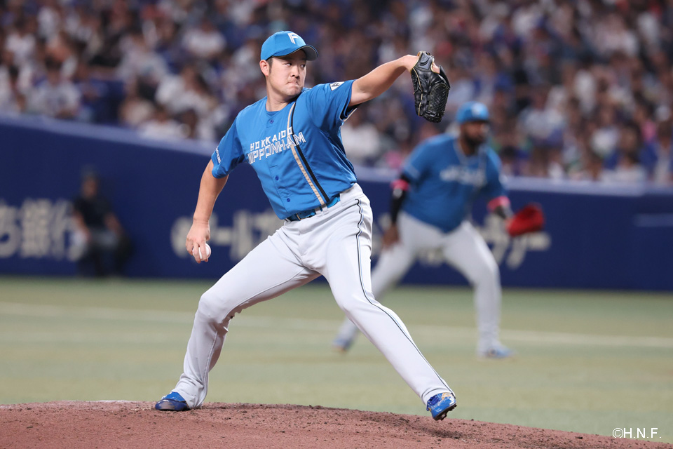 5回、二番手の齋藤投手